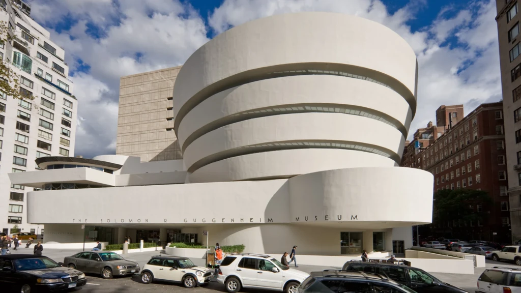 Guggenheim New York ~ The museum's building, a landmark work of 20th-century architecture designed by Frank Lloyd Wright