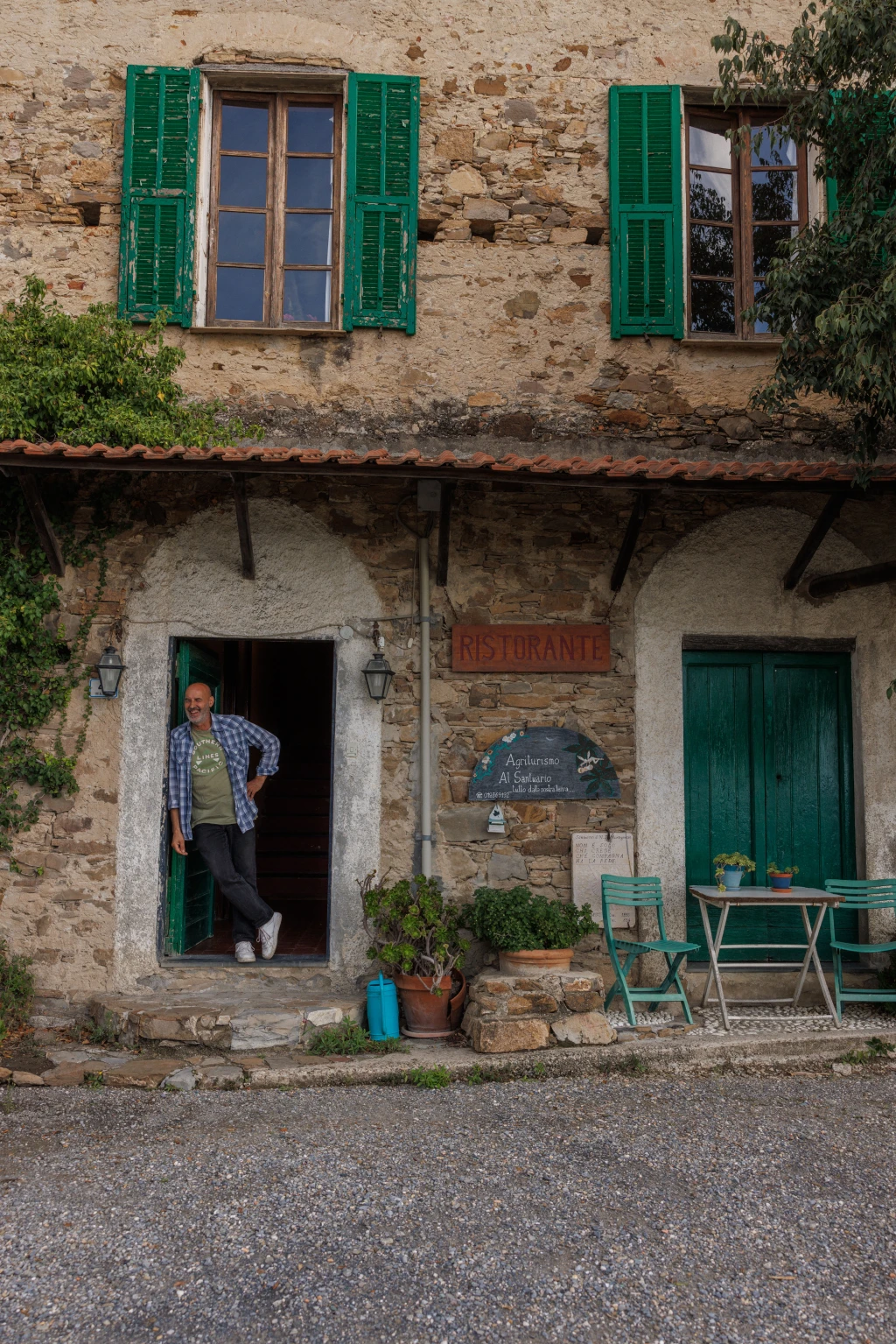 Ristorante Al Santuario in Montegrazie, Liguria. Photo by @emmapeijenburg