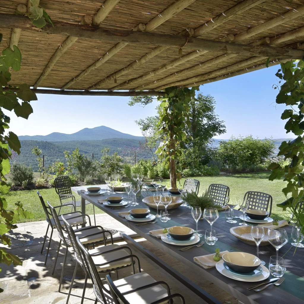 Italian Lunch with a view of the Monte Amiata