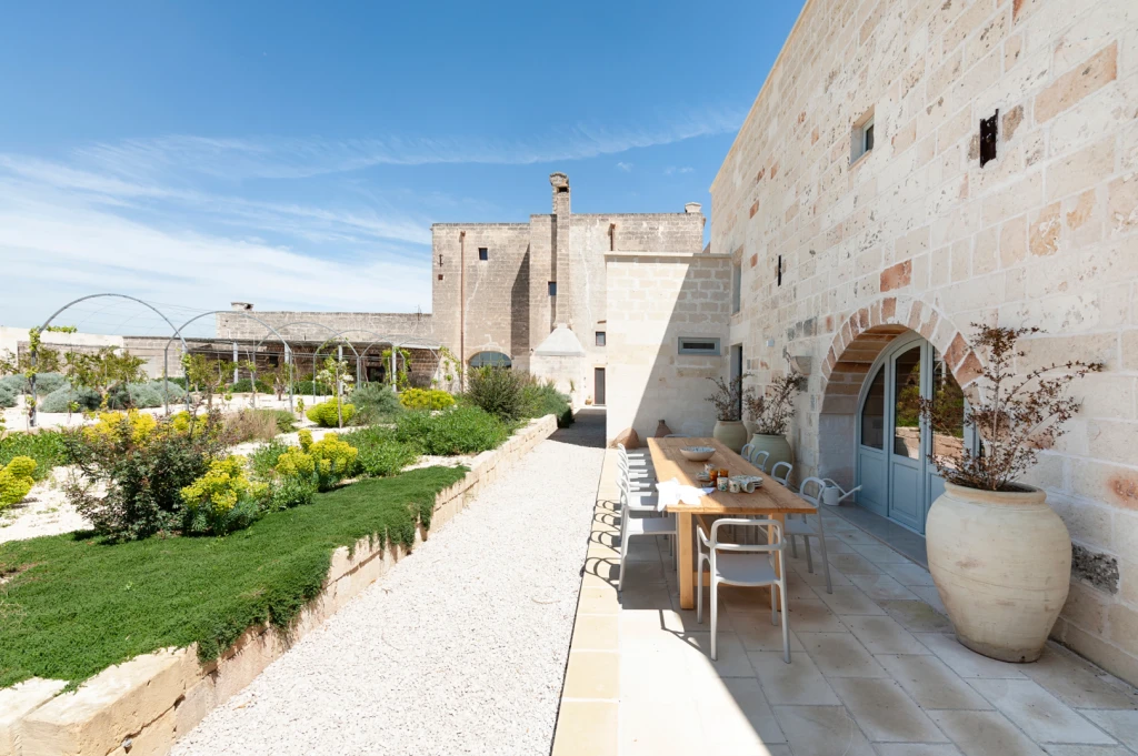 The Masseria is surrounded by 20 acres of private land full of fruit and nut trees and an organic vegetable garden where you can help yourself!