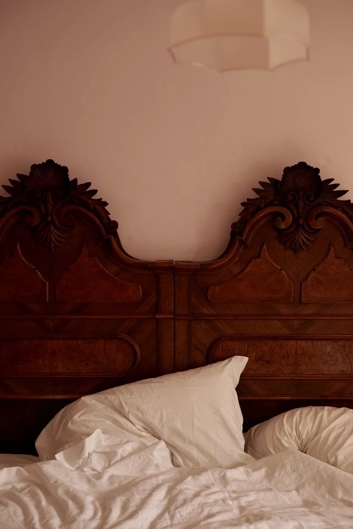 the bed