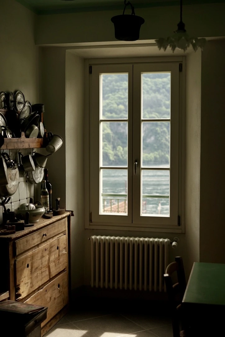 the kitchen