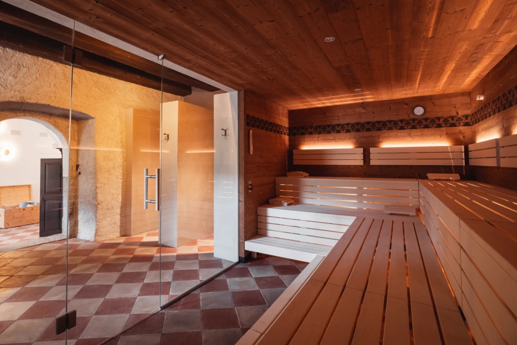 Sauna, Castel Maurn, Exclusive Retreat in San Lorenzo