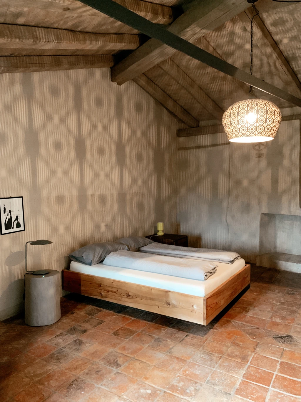 A very comfortable bed in this beautiful renovated stone house in Piemonte