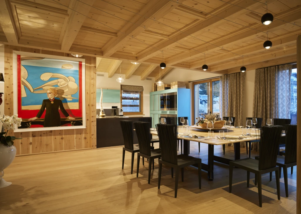 dining room Chalet Serge, Cortina d'Ampezzo