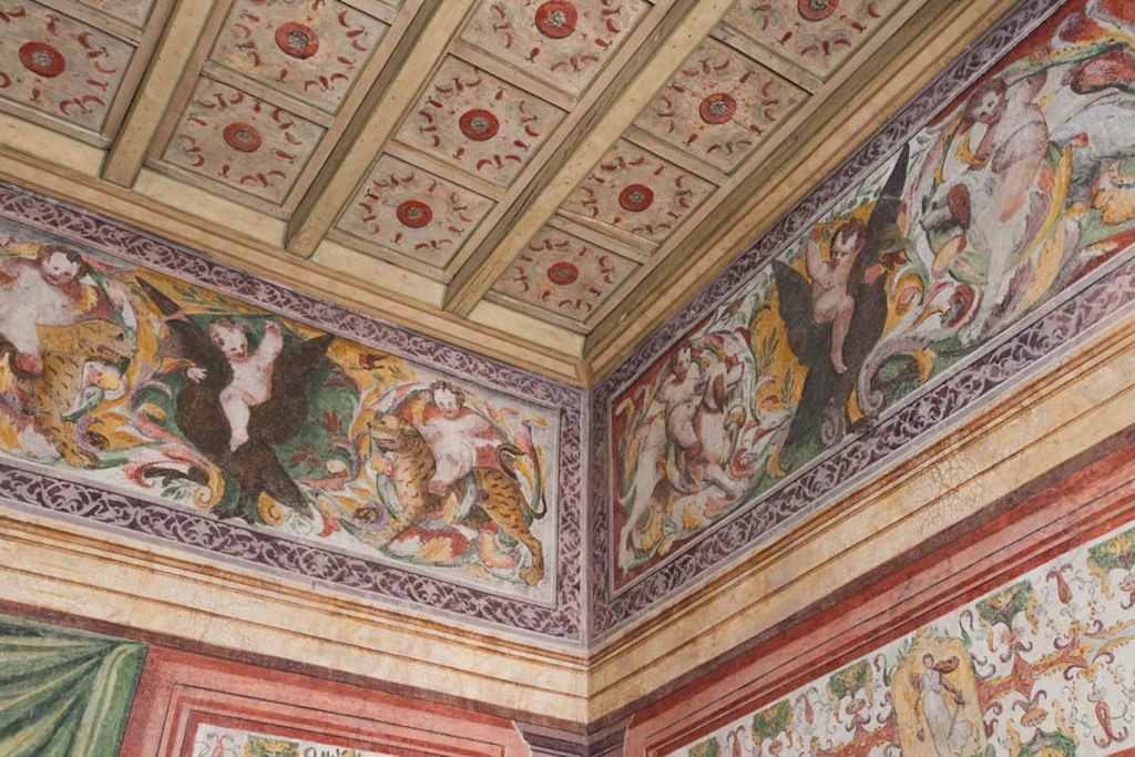 Ancient Frescoes on the walls and ceilings